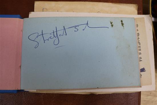 A signed photograph of Richard Burton, 1965, a small autograph book with 1960s pop groups, sundry film, theatre and pop ephemera etc.